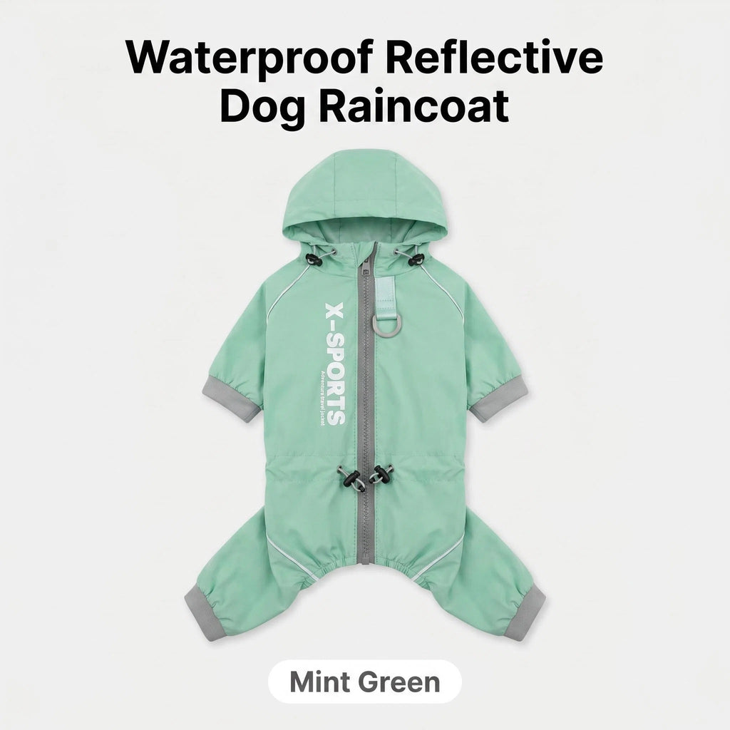 Waterproof Reflective Dog Raincoat with Hood