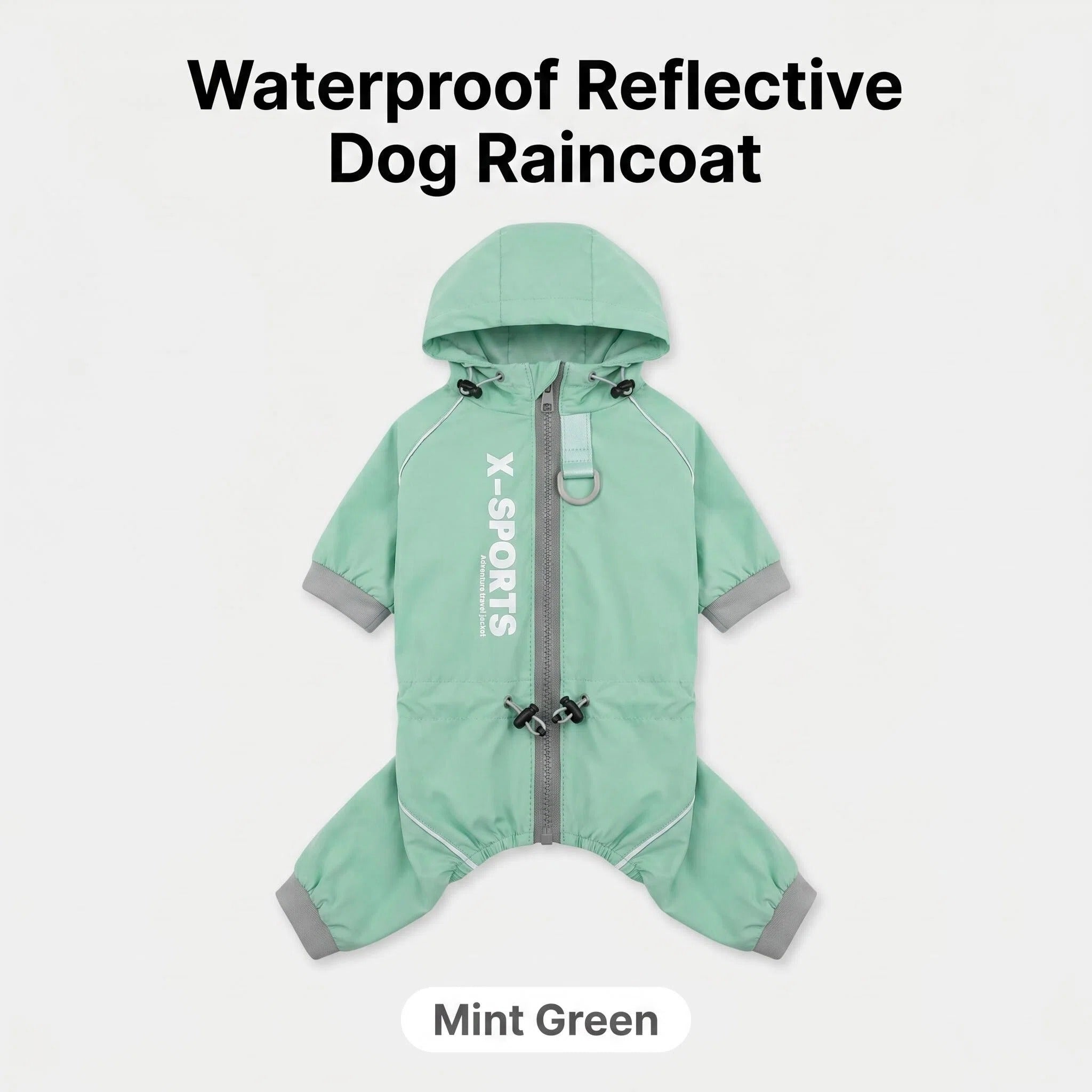 Waterproof Reflective Dog Raincoat with Hood
