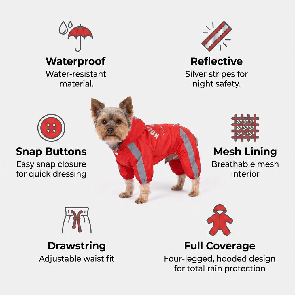 Reflective Waterproof Dog Rain Suit