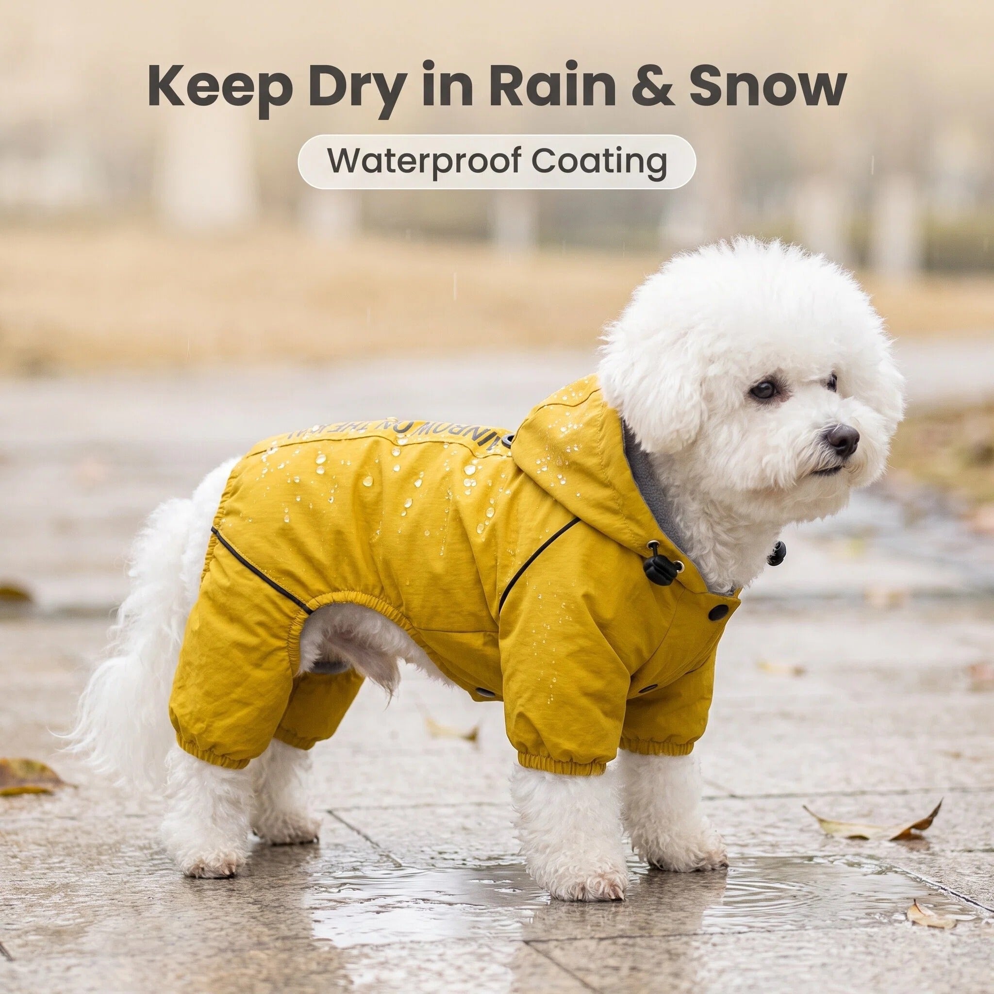 Rainbow On The Way™ Waterproof Fleece-Lined Dog Jumpsuit