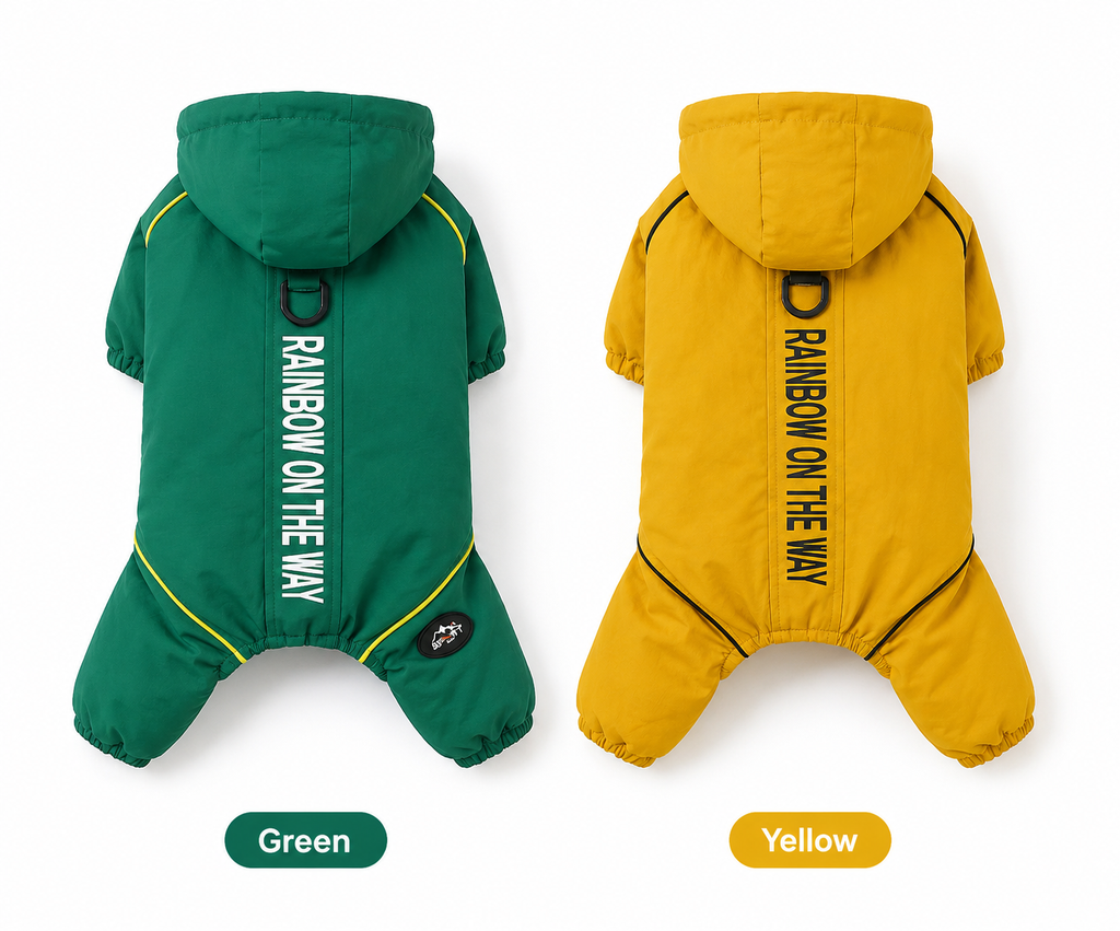 Rainbow On The Way™ Waterproof Fleece-Lined Dog Jumpsuit