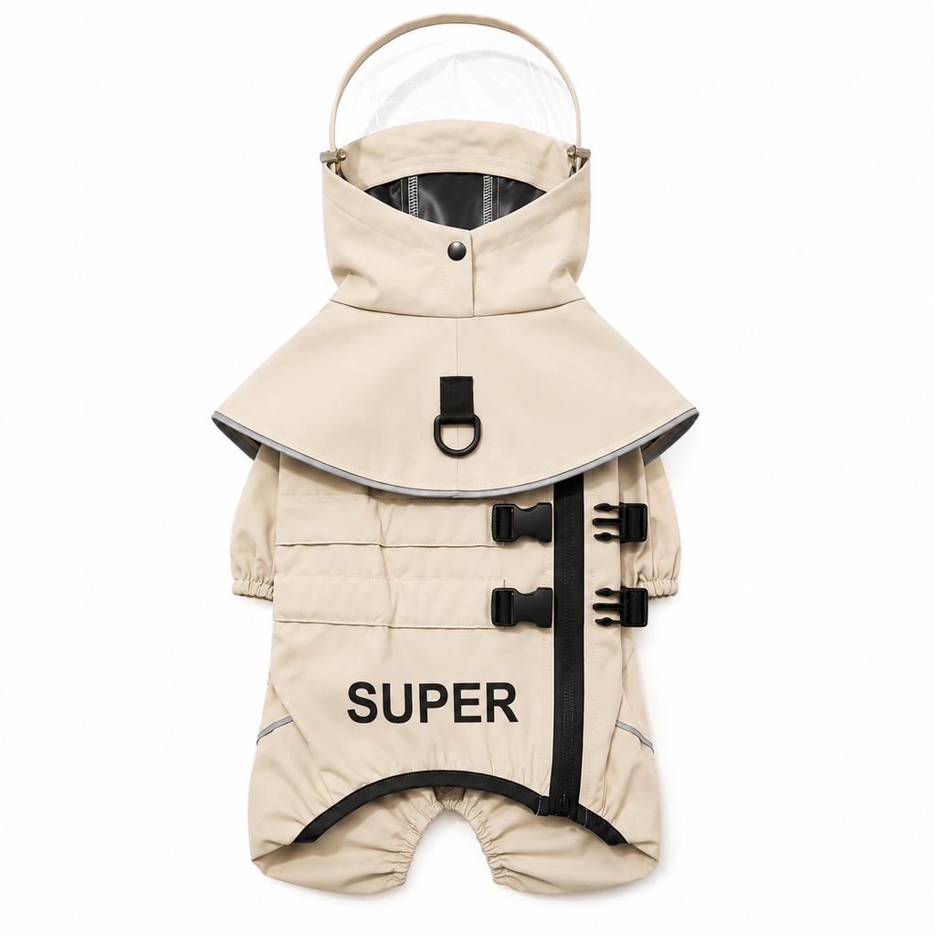 Waterproof Dog Raincoat with Detachable Hood