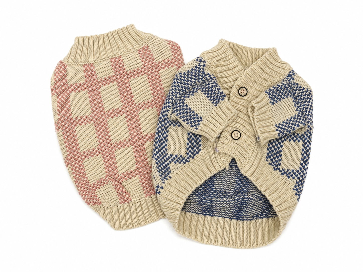 Classic Plaid Knit Dog Sweater