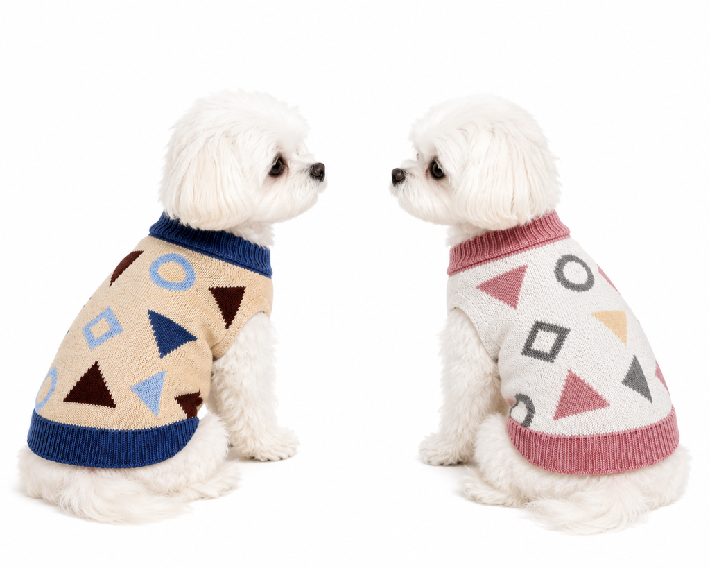 Warm Geometric Dog Sweater