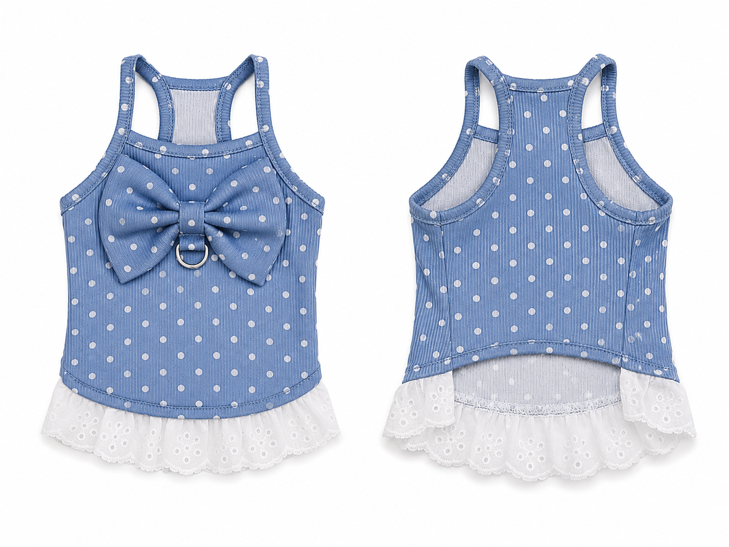 Polka Dot Bow Dog Dress