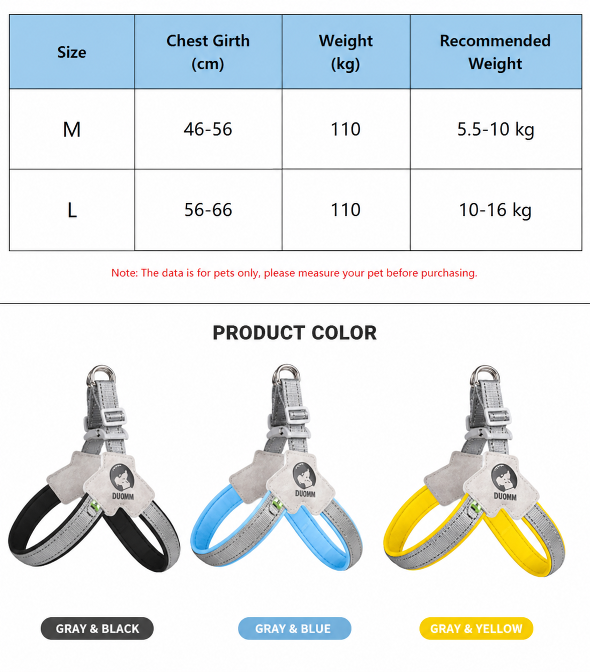 ComfortFit™ Reflective Y-Shape Dog Harness