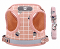 Plaid Comfort Mesh Dog & Cat Harness Set