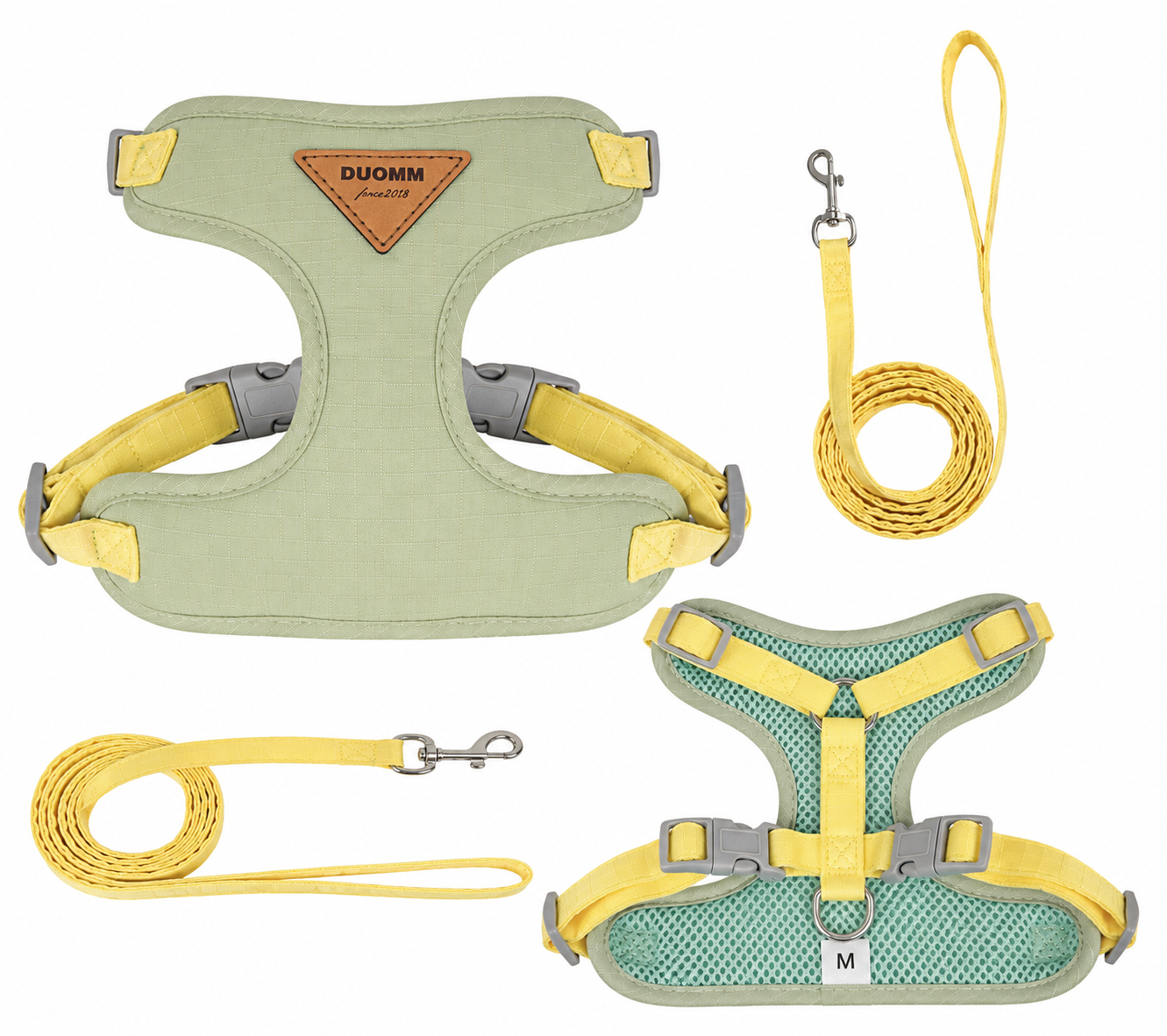 Soft Mesh Dog Harness & Leash Set