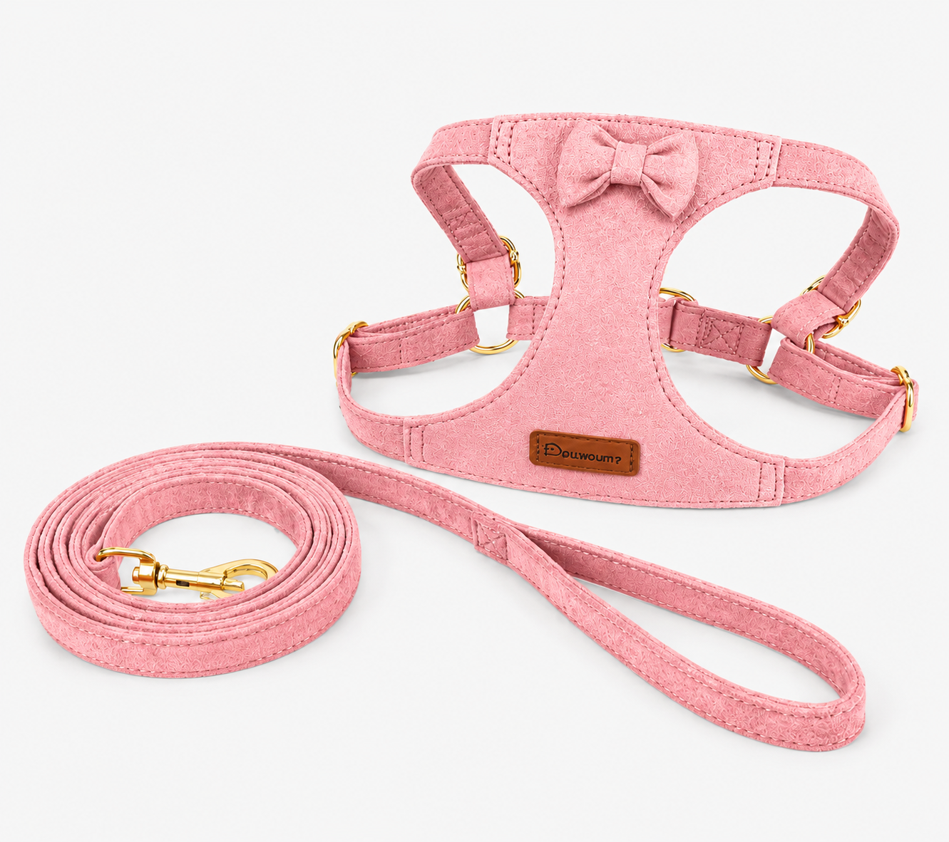Sweet Bow Adjustable Dog Harness & Leash Set