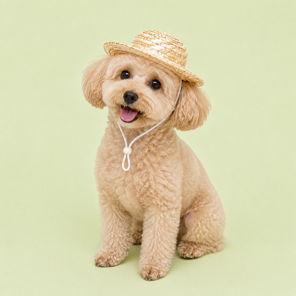 Pet Straw Sun Hat for Dogs & Cats
