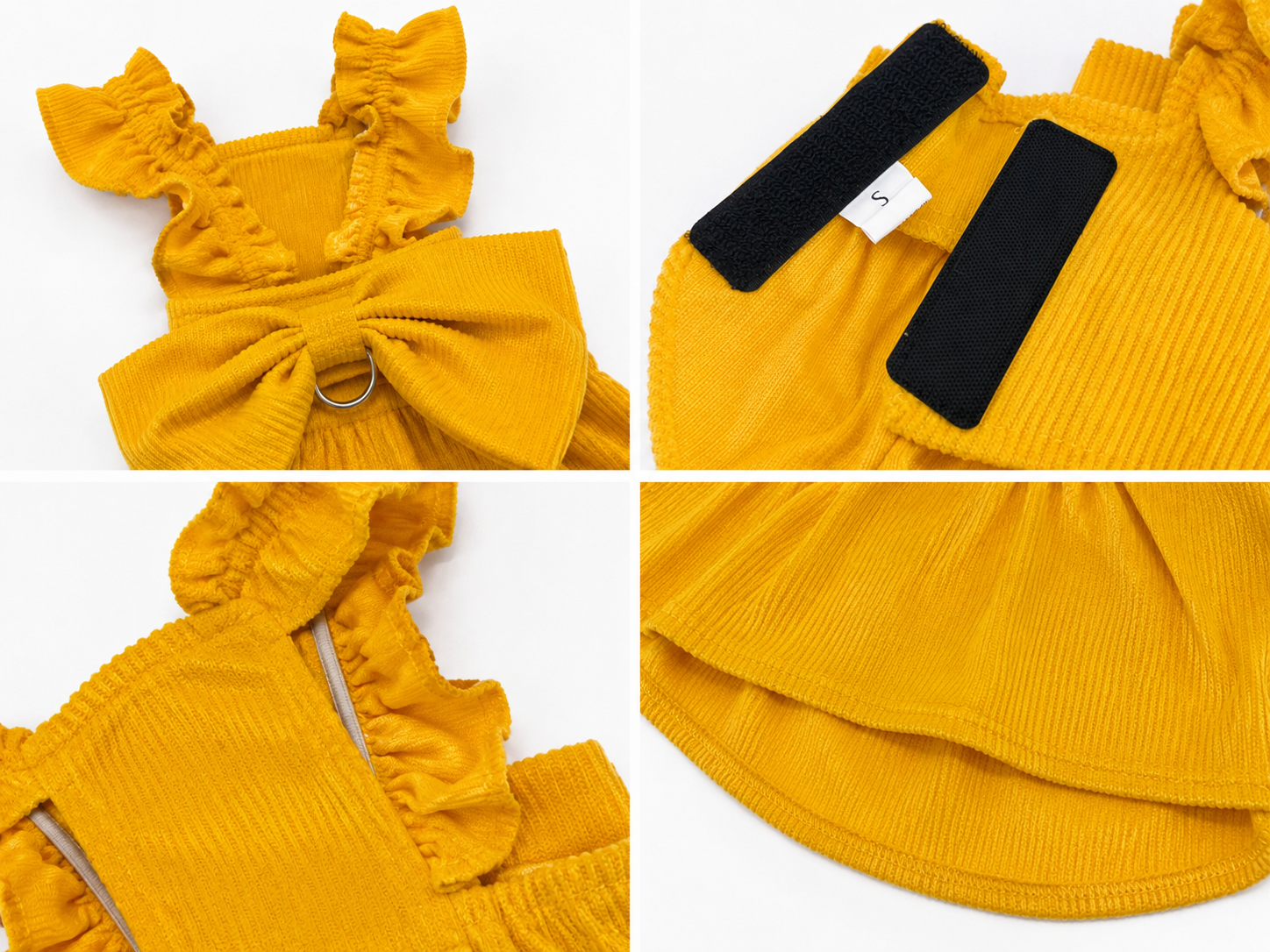 Ruffle Corduroy Pet Dress