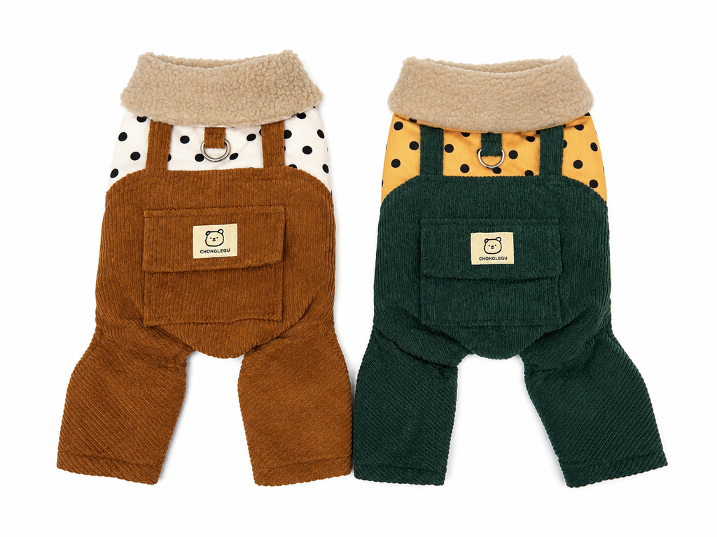 Winter Teddy Fleece Dog Jumpsuit