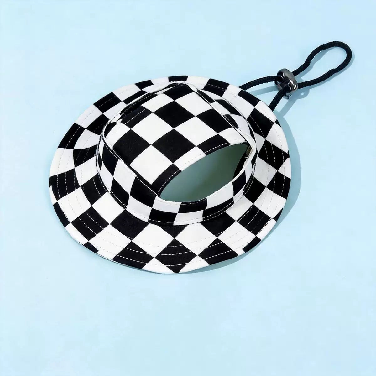 Checkerboard Pet Sun Hat for Dogs & Cats
