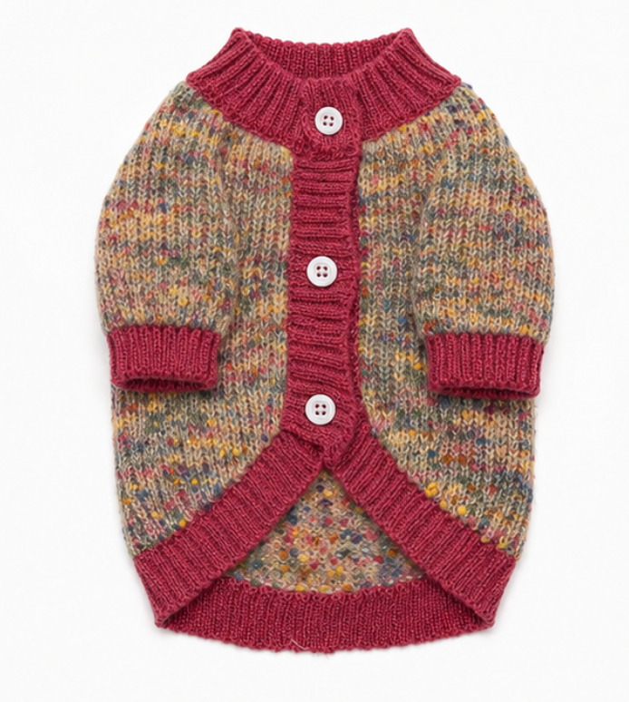 Speckled Knit Dog Cardigan